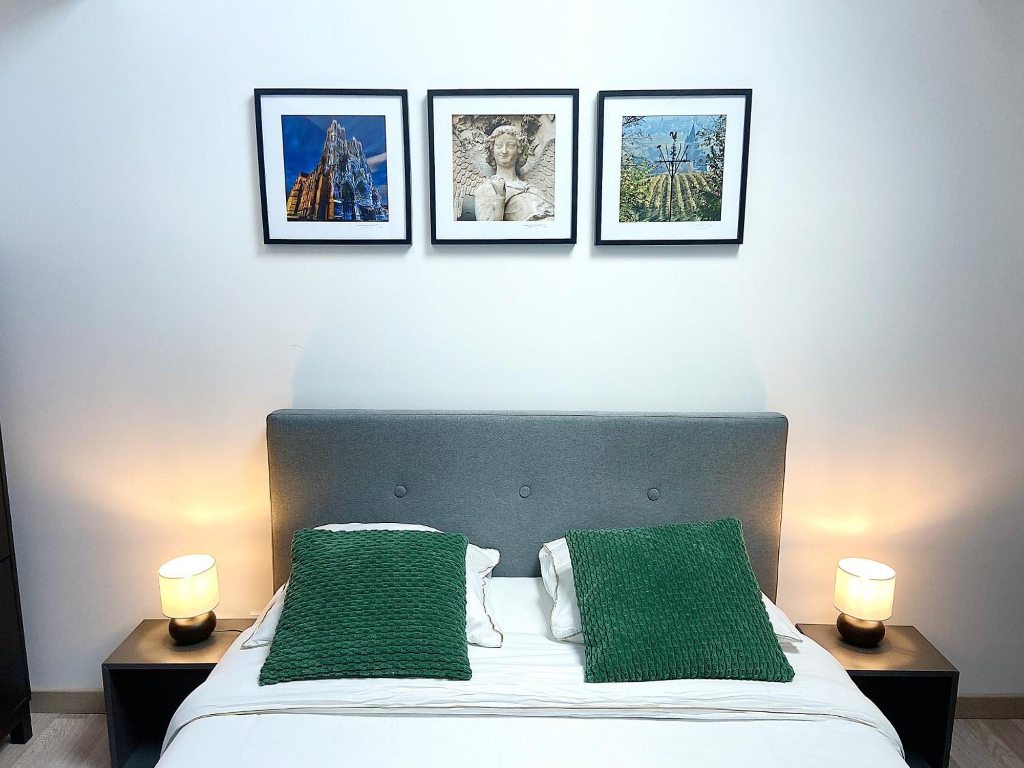 Appartement Coeur Des Moissons, Centre Avec Parking Prive Reims